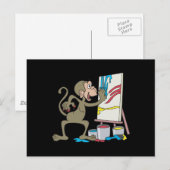 Künstleraffe Postkarte (Vorne/Hinten)
