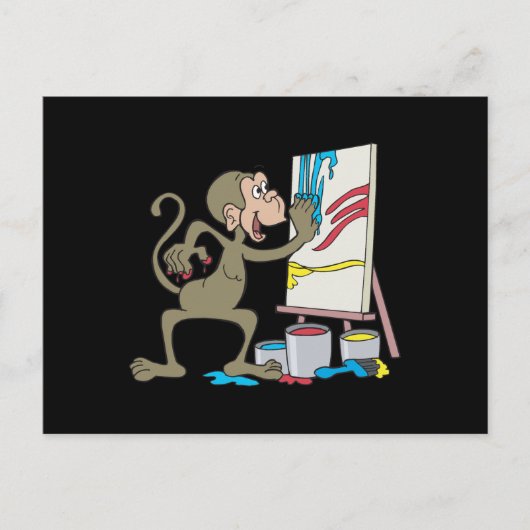 Künstleraffe Postkarte (Vorderseite)