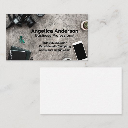 Künstlerarbeitsplatz Visitenkarte (Vorne/Hinten)