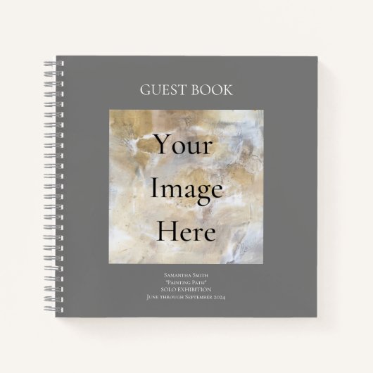Künstlerausstellung Gästebuch Notizblock (Vorderseite)