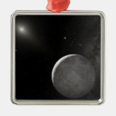 Künstlerbegriff Kuiper Belt Objekt Silbernes Ornament (Vorne)