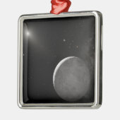 Künstlerbegriff Kuiper Belt Objekt Silbernes Ornament (Links)