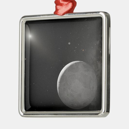 Künstlerbegriff Kuiper Belt Objekt Silbernes Ornament (Links)