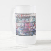 Künstlerbodenmalerei Mattglas Bierglas (Vorderseite Links)