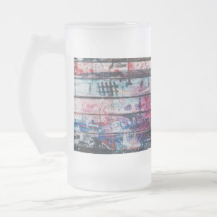 Künstlerbodenmalerei Mattglas Bierglas