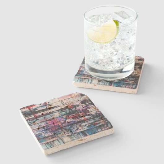 Künstlerbodenmalerei Steinuntersetzer (Seitenansicht)