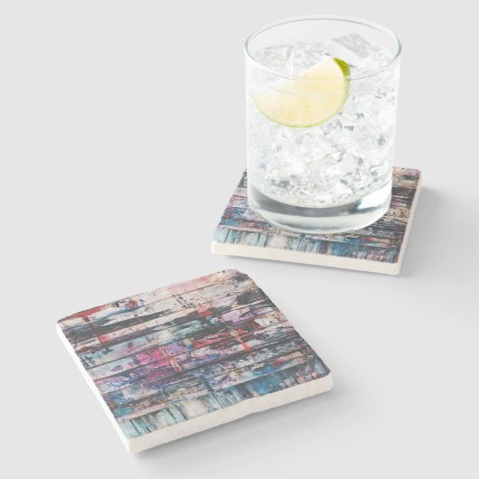 Künstlerbodenmalerei Steinuntersetzer (Seitenansicht)