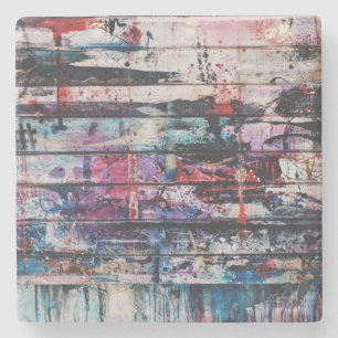 Künstlerbodenmalerei Steinuntersetzer