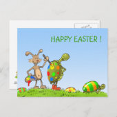 Künstlerbunny Postcard Feiertagspostkarte (Vorne/Hinten)