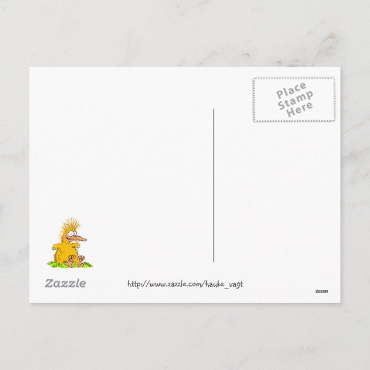 Künstlerbunny Postcard Feiertagspostkarte (Rückseite)