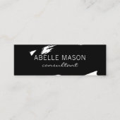 Künstlerbürste (schwarz) mini visitenkarte (Vorderseite)