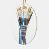 Künstlerbürsten Keramik Ornament (Links)