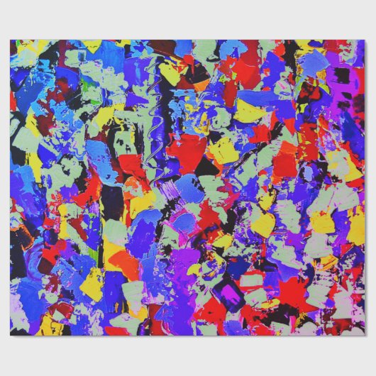 Künstlerfarbe Abstrakt Geschenkpapier (Flach)