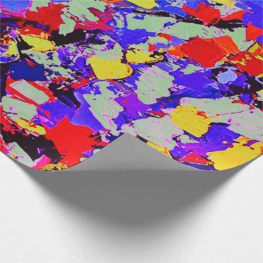 Künstlerfarbe Abstrakt Geschenkpapier (Ecke)