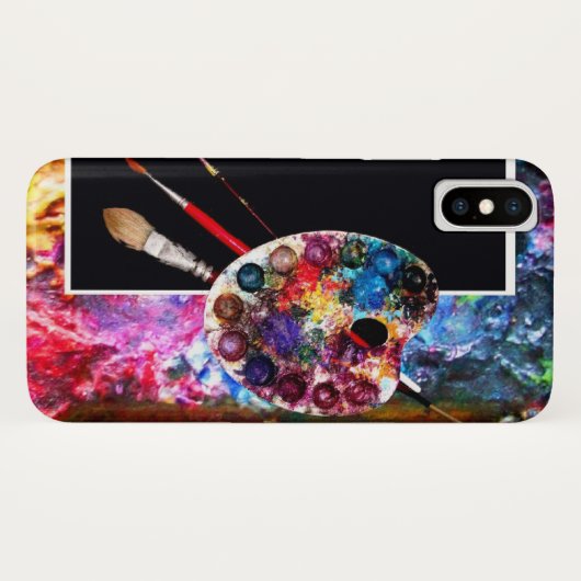 KÜNSTLERFARBE PALETTE UND BRUSHEN Black Case-Mate iPhone Hülle (Rückseite (Horizontal))