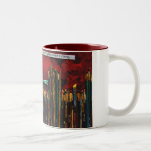 Künstlerfarbenbürsten-Kaffee-Tasse Zweifarbige Tasse