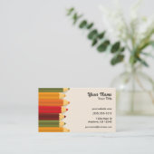 Künstlerfarbene Stifte Visitenkarte (Stehend Vorderseite)