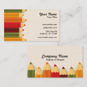 Künstlerfarbene Stifte Visitenkarte (Vorne/Hinten)