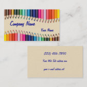 Künstlerfarbene Stifte Visitenkarte (Vorne/Hinten)