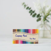 Künstlerfarbene Stifte Visitenkarte (Stehend Vorderseite)