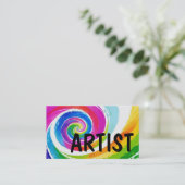 Künstlerfarbenwirbel Visitenkarte (Stehend Vorderseite)