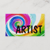 Künstlerfarbenwirbel Visitenkarte (Vorderseite)