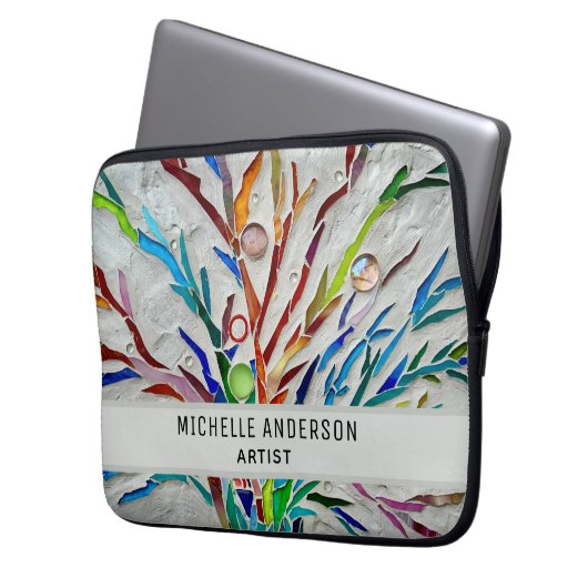 Künstlerfarbigkeit Laptopschutzhülle (Vorderseite Links)