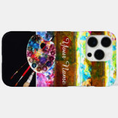 KÜNSTLERFARBPALETTE UND BRUSCHEN, schwarz Case-Mate iPhone Hülle (Rückseite (Horizontal))