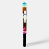 KÜNSTLERFARBPALETTE UND BRUSCHEN, schwarz Case-Mate iPhone Hülle (Rückseite / Links)