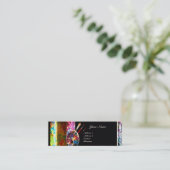 KÜNSTLERFARBPALETTE UND BRUSHER-MONOGRAMM MINI VISITENKARTE (Stehend Vorderseite)