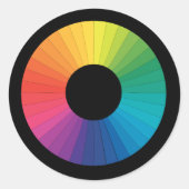 Künstlerfarbrad Runder Aufkleber (Vorderseite)