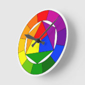 Künstlerfarbtheorie Runde Wanduhr (Winkel)
