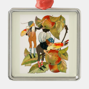 Künstlerfeen malen Früchte Ornament Aus Metall