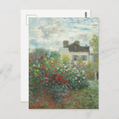 Künstlergarten Renoir Impressionist Malerei Postkarte (Vorne/Hinten)