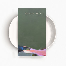 Künstlergrün Abstrakt Visitenkarte