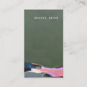 Künstlergrün Abstrakt Visitenkarte (Vorderseite)