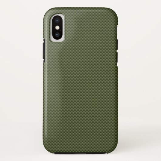 Künstlergrüne Carbon-Faser Case-Mate iPhone Hülle (Rückseite)