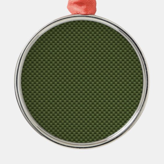 Künstlergrüne Carbon-Faser Silbernes Ornament (Vorne)