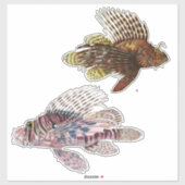 Künstlerimpression Tropischer Fisch Illustration V Aufkleber (Blatt)