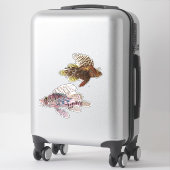 Künstlerimpression Tropischer Fisch Illustration V Aufkleber (Koffer)