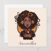 Künstlerin Afro Woman (Vorne/Hinten)