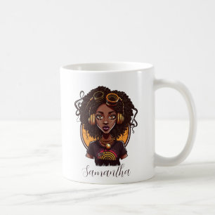 Künstlerin Afro Woman Kaffeetasse