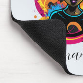 Künstlerin Afro Woman Mousepad (Ecke)