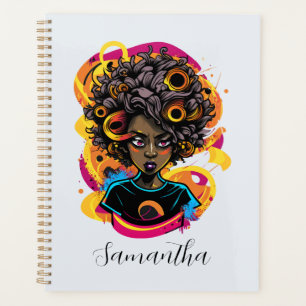 Künstlerin Afro Woman Planer