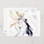 Künstlerin als Göttin Postkarte (Vorne/Hinten)