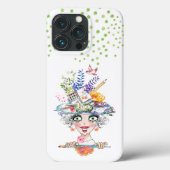 Künstlerin Bonnet Babe Green Punkts Case-Mate iPhone Hülle (Rückseite)