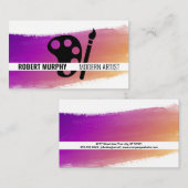 Künstlerin | Content Creator | Pinsel Visitenkarte (Vorne/Hinten)