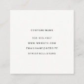 Künstlerin | Designer | Wasserfarbe Quadratische Visitenkarte (Rückseite)