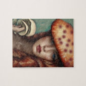 Künstlerin für rote Rose Puzzle (Horizontal)