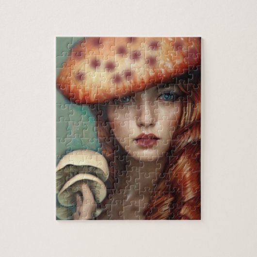 Künstlerin für rote Rose Puzzle (Vertikal)